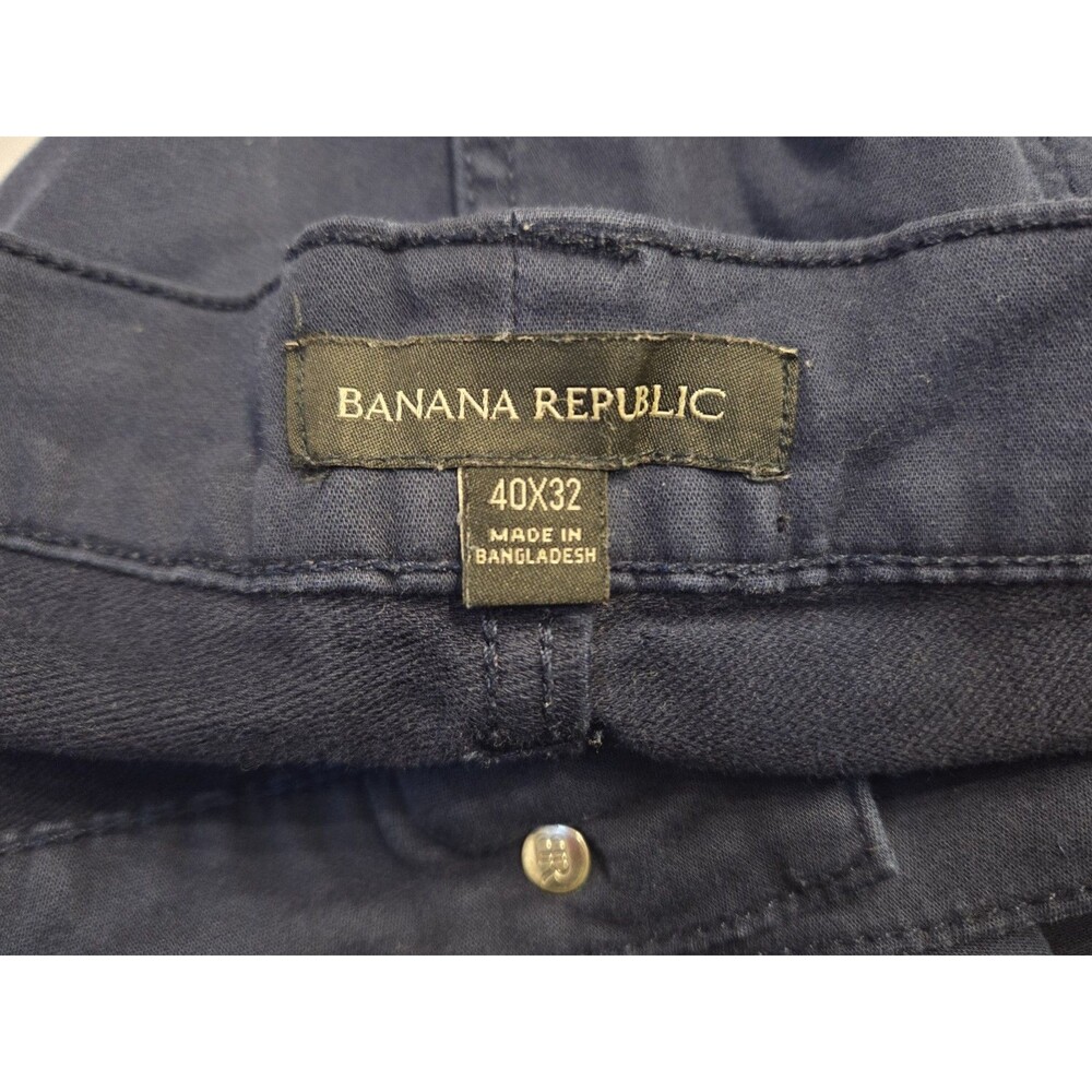 Banana Republic Men’s 40x32 Dark Navy Stretch 5 Pocket Pants Straight Fit Work - Picture 5 of 10
